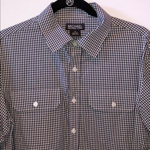 MICHAEL Michael Kors black and white gingham shirt